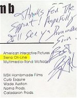 [David Homb's autograph - side two]